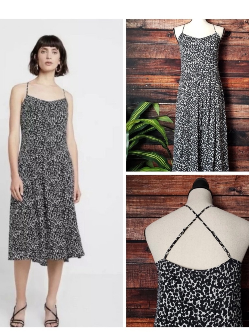Banana Republic Midi Pin Tuck Criss Cross Back - Size 12